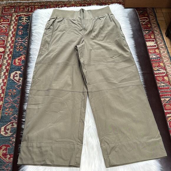 Sweaty Betty Pine Green Refine Rib Wide Leg Pants - Picture 2 of 7